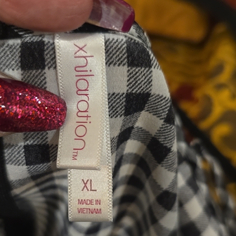 Xhilaration Black and White Gingham Jumpsuit - Picture 4 of 4